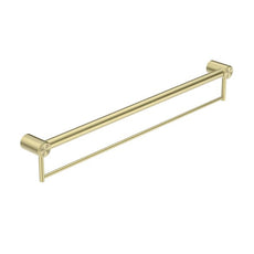 Nero Mecca Care 32mm Grab Rail With Towel Holder 900mm Brushed Gold NRCR3230BBG - The Blue Space