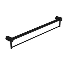 Nero Mecca Care 32mm Grab Rail With Towel Holder 900mm Matte Black NRCR3230BMB - The Blue Space
