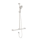 Nero Mecca Care 32mm T Bar Grab Rail and Adjustable Shower Set 1100x750mm Brushed Nickel NRCS006BN - The Blue Space