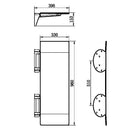 Technical Drawing Nero Mecca Care Shower Seat 960x330mm Brushed Bronze NRCR0002BZ - The Blue Space