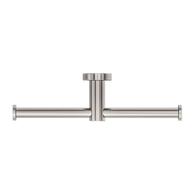 Buy Nero Mecca Double Toilet Roll Holder Brushed Nickel NR1986dBN - The Blue Space