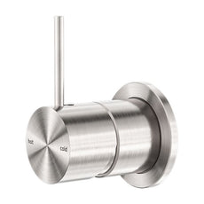 Nero Mecca Shower Mixer with 60mm Plate and Handle Up in Brushed Nickel NR221911JBN - The Blue Space
