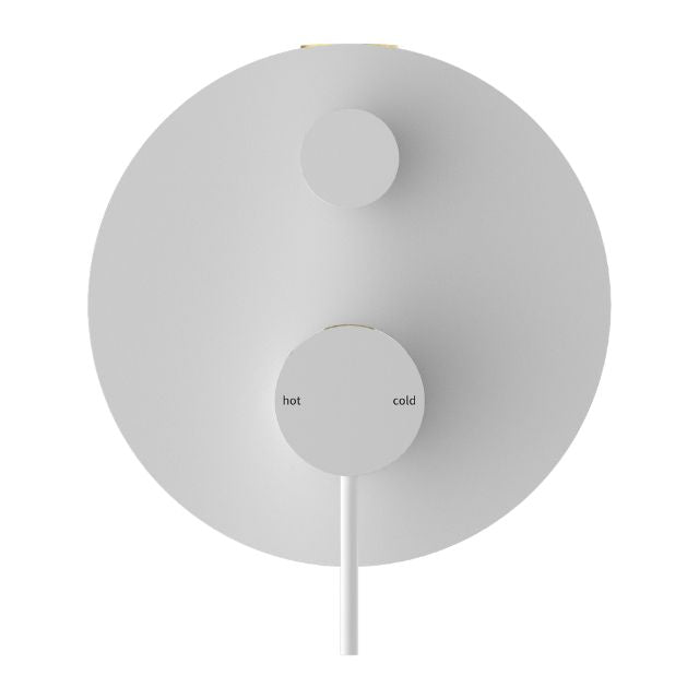 Buy Nero Mecca Shower Mixer With Diverter in Matte White NR221911AMW - The Blue Space