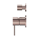Buy Nero Mecca Shower Mixer With Diverter Separate Back Plate Brushed Bronze NR221911sBZ - The Blue Space