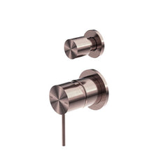 Nero Mecca Shower Mixer With Diverter Separate Back Plate Brushed Bronze NR221911sBZ - The Blue Space
