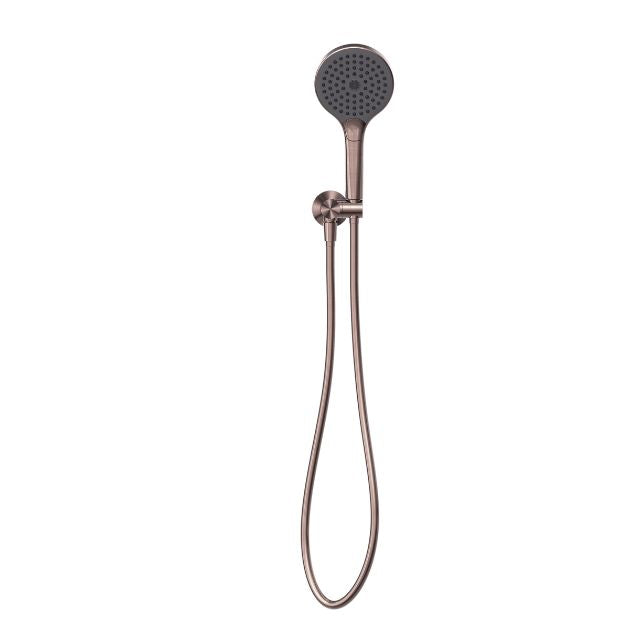 Front View Nero Mecca Shower On Bracket With Air Shower II Brushed Bronze NR221905FBZ - The Blue Space