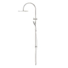 Side View Nero Mecca Twin Shower With Air Shower II Brushed Nickel - NR221905HBN - The Blue Space