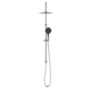 Front View Nero Mecca Twin Shower With Air Shower II Chrome - NR221905HCH - The Blue Space