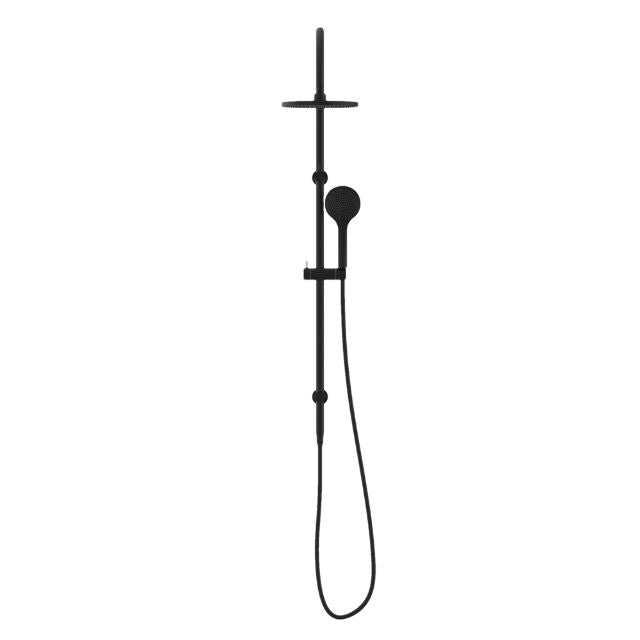 Front View Nero Mecca Twin Shower With Air Shower - Matte Black - NR221905bMB - The Blue Space