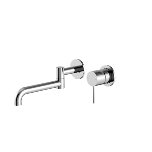 Nero Mecca Wall Basin/Bath Mixer Set with Swivel Spout Length 225mm in Chrome NR221910RCH - The Blue Space