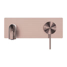 Front View Nero Mecca Wall Basin Mixer 120mm Spout Brushed Bronze - NR221910a120BZ - The Blue Space