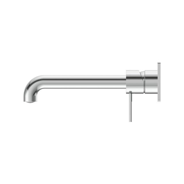 Side View Nero Mecca Wall Basin Mixer 120mm Spout Chrome - NR221910a120CH - The Blue Space