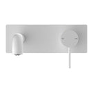 Front Nero Mecca Wall Basin Mixer 120mm Spout Matte White - NR221910a120MW - The Blue Space