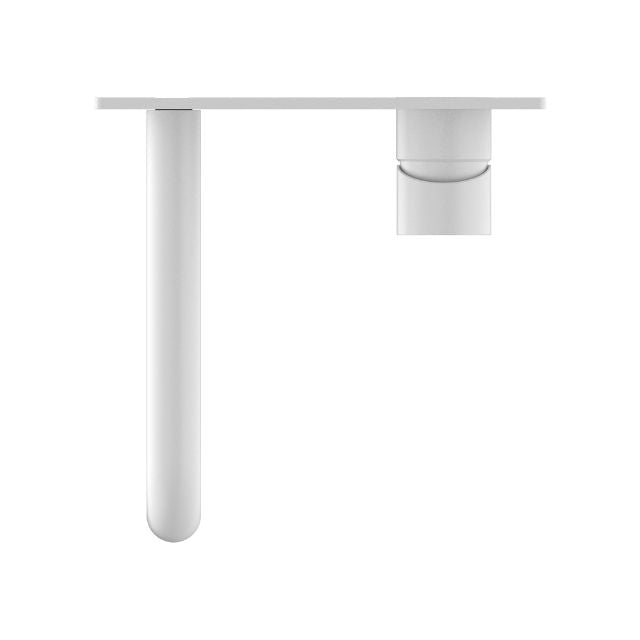Top Nero Mecca Wall Basin Mixer 120mm Spout Matte White - NR221910a120MW - The Blue Space