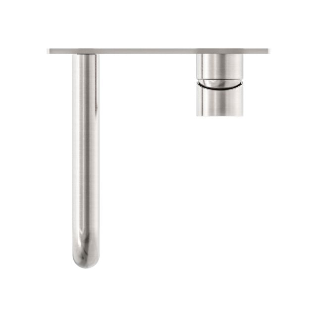 Top View Nero Mecca Wall Basin Mixer 260mm Spout Brushed Nickel - NR221910a260BN - The Blue Space