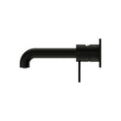 Side Nero Mecca Wall Basin Mixer 260mm Spout Matte Black - NR221910a260MB - The Blue Space