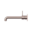 Buy Online Nero Mecca Wall Basin Mixer Handle Up 120mm Spout Brushed Bronze - NR221910b120BZ - The Blue Space