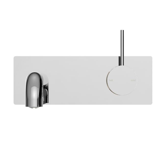 Buy Nero Mecca Wall Basin Mixer Handle Up 120mm Spout Chrome - NR221910b120CH - The Blue Space