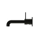 Buy Online Nero Mecca Wall Basin Mixer Handle Up 120mm Spout Matte Black - NR221910b120MB - The Blue Space