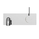 Front Nero Mecca Wall Basin Mixer Handle Up 260mm Spout Chrome - NR221910B260CH - The Blue Space
