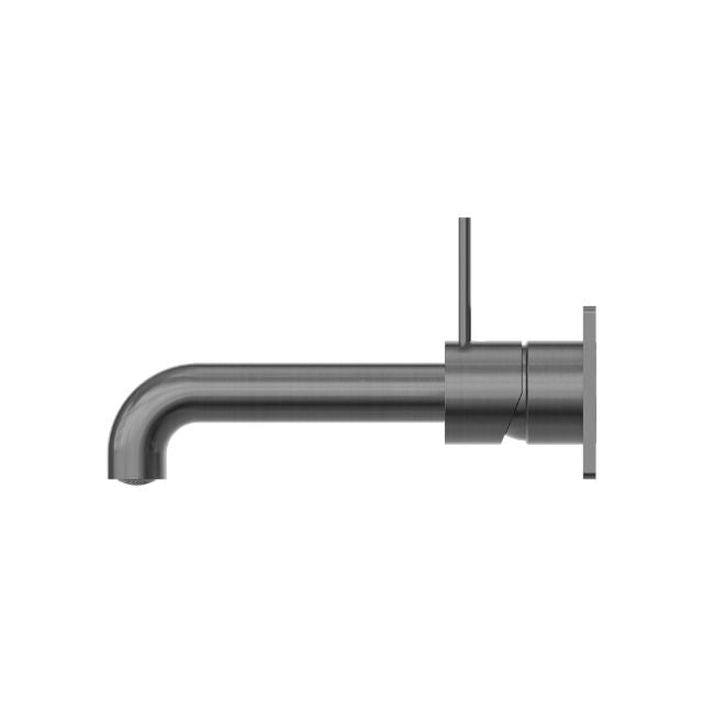 Buy Online Nero Mecca Wall Basin Mixer Handle Up 260mm Spout Gun Metal - NR221910B260GM - The Blue Space