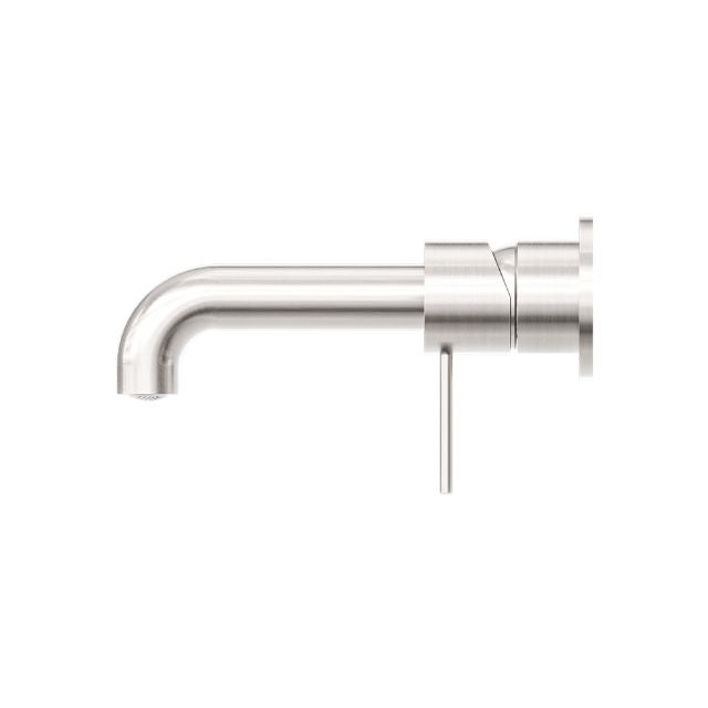 Buy Online Nero Mecca Wall Basin Mixer Sep BP 120mm Spout Brushed Nickel - NR221910C120BN - The Blue Space