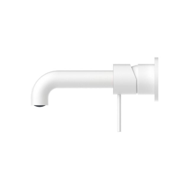 Buy Online Nero Mecca Wall Basin Mixer Separate Backplate 120mm Spout Matte White - NR221910C120MW - The Blue Space