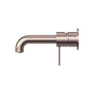 Buy Online Nero Mecca Wall Basin Mixer Separate Back Plate 185mm Spout Brushed Bronze NR221910C185BZ - The Blue Space
