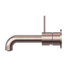 Buy Online Nero Mecca Wall Basin Mixer Separate Backplate with Handle Up Wall Mixer and 260mm Spout - Brushed Bronze - NR221910D260BZ - The Blue Space