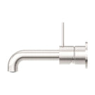 Buy Nero Mecca Wall Basin Mixer Separate Backplate with Handle Up Wall Mixer and 260mm Spout - Brushed Nickel - NR221910D260BN - The Blue Space