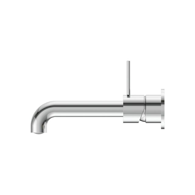 Buy Online Nero Mecca Wall Basin Mixer Separate Backplate with Handle Up Mixer and 260mm Spout - Chrome - NR221910D260CH - The Blue Space