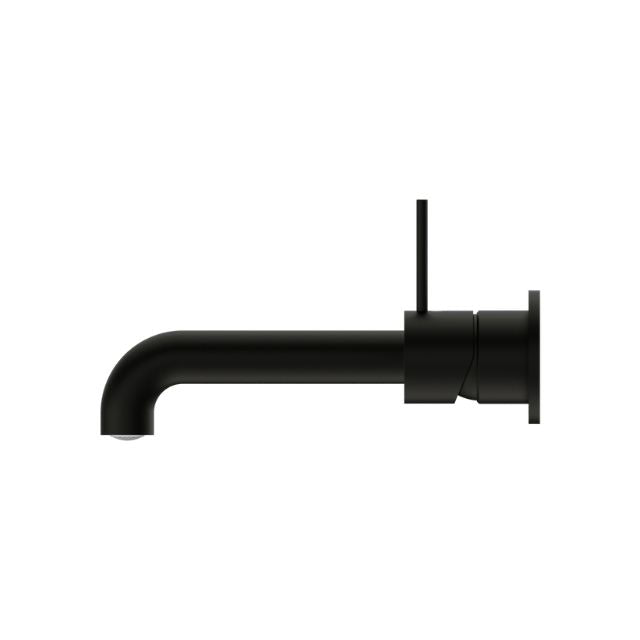 Buy Online Nero Mecca Wall Basin Mixer Separate Backplate with Handle Up Wall Mixer and 260mm Spout - Matte Black - NR221910D260MB - The Blue Space