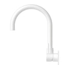 Buy Online Nero Mecca Wall Basin/Bath Mixer Swivel Spout with Handle Up Wall Mixer in Matte White NR221910PMW - The Blue Space