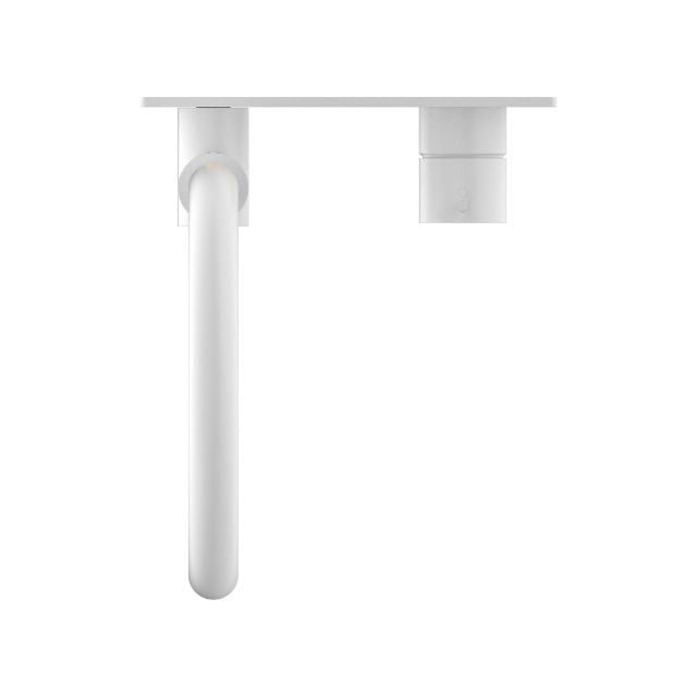 Buy Now Nero Mecca Wall Basin/Bath Mixer Swivel Spout with Handle Up Wall Mixer in Matte White NR221910PMW - The Blue Space