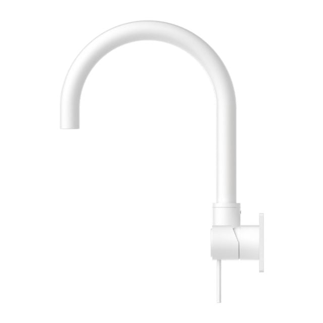 Buy Online Nero Mecca Wall Basin / Bath Mixer Set with Swivel Spout in Matte White NR221910QMW - The Blue Space