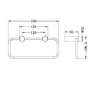 Technical Drawing Nero New Mecca Towel Ring Chrome NR2380aCH - The Blue Space