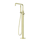 Nero Opal Freestanding Bath Mixer With Hand Shower Brushed Gold NR251903ABG - The Blue Space