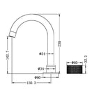 Technical Drawing Nero Opal Progressive Basin Set Brushed Bronze NR252001BZ - The Blue Space