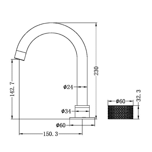 Technical Drawing Nero Opal Progressive Basin Set Graphite NR252001GR - The Blue Space