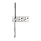 Front Nero Opal Progressive Shower System Brushed Nickel NR252003CBN - The Blue Space