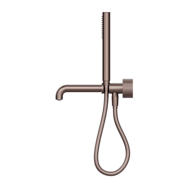 Side Nero Opal Progressive Shower System Separate Plate With Spout 230mm Brushed Bronze NR252003B230BZ - The Blue Space