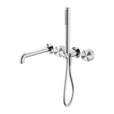 Nero Opal Progressive Shower System Separate Plate With Spout 230mm Brushed Nickel NR252003B230BN - The Blue Space