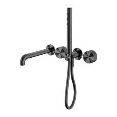 Nero Opal Progressive Shower System Separate Plate With Spout 230mm Graphite NR252003B230GR - The Blue Space