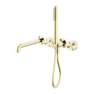 Nero Opal Progressive Shower System Separate Plate With Spout 250mm Brushed Gold NR252003B250BG - The Blue Space