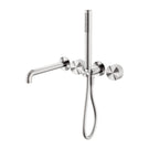 Nero Opal Progressive Shower System Separate Plate With Spout 250mm Brushed Nickel NR252003B250BN - The Blue Space