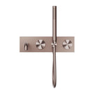 Front Nero Opal Progressive Shower System With Spout 250mm Brushed Bronze NR252003A250BZ - The Blue Space