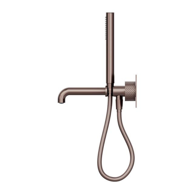 Side Nero Opal Progressive Shower System With Spout 250mm Brushed Bronze NR252003A250BZ - The Blue Space