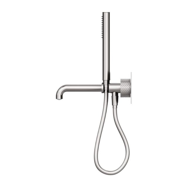 Side Nero Opal Progressive Shower System With Spout 250mm Brushed Nickel NR252003A250BN - The Blue Space