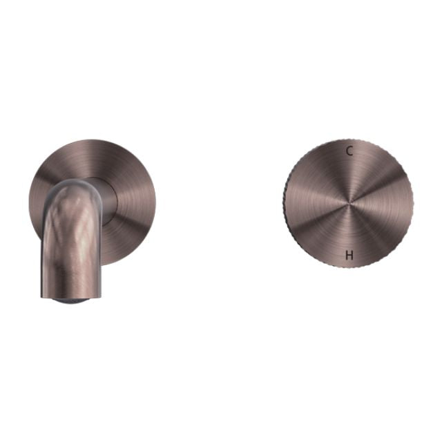 Front Nero Opal Progressive Wall Basin/Bath Set 185mm Brushed Bronze NR252007A185BZ - The Blue Space