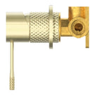 Side Nero Opal Shower Mixer 60mm Plate Brushed Gold NR251909hBG - The Blue Space